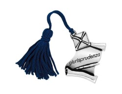 Bomboniera Laurea pergamena con tocco Giurisprudenza con Nappina Blu