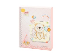 Bomboniera Harmony PORTA FOTO LEGNO SPESSORATO GIRL CON ORSETTO CON BOX E FAZZOLETTO su Bomboniere Dolci Emozioni