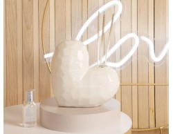 Bomboniera Matrimonio Claraluna diffusore cuore bianco grande