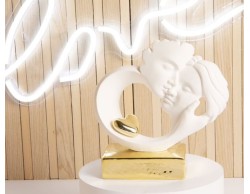 Bomboniera Matrimonio Claraluna 2024 coppia innamorati base oro grande