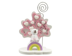 Segnaposto Battesimo Harmony 2024 albero della vita cuori rosa piccolo con principessa resina 3D con cuore oro assortito in 2 su Bomboniere Dolci Emozioni