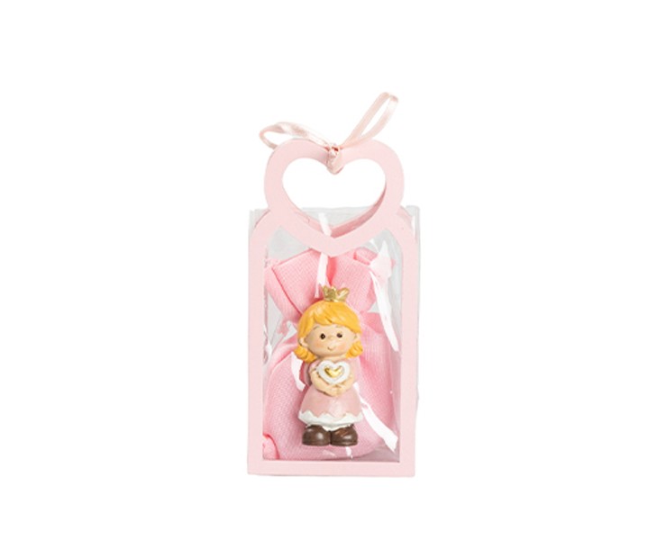 Harmony BUSTINA PU ROSA CON MANICO CUORE CON MAGNETE PRINCIPESSA 2 ASSORTITI CON SACCHETTO su Bomboniere Dolci Emozioni