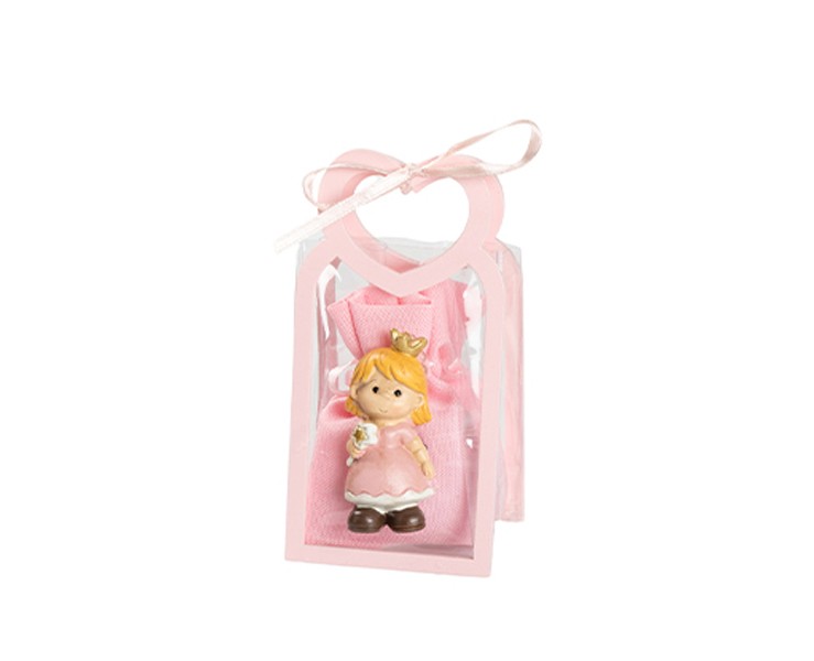 Harmony BUSTINA PU ROSA CON MANICO CUORE CON MAGNETE PRINCIPESSA 2 ASSORTITI CON SACCHETTO su Bomboniere Dolci Emozioni