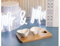 Bomboniera Matrimonio Claraluna vassoio con 2 ciotole