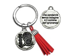 Bomboniera laurea criminologia portachiavi con scatola