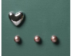 Magnete cuore oro silver lucido claraluna