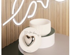 Bomboniera Matrimonio Claraluna 2024 Scatola con cuore Silver grande