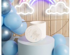 Bomboniera Nascita Battesimo Claraluna scatola con coniglietto azzurro