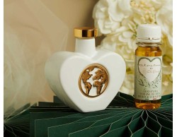 Bomboniera Matrimonio Claraluna 2026 Oliera Cuore Claraluna con Mondo Oro con olio