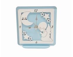 Bomboniera Battesimo mariella martini bambino Sveglia con angioletto piccola