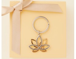 Portachiavi Fiore di loto anello claraluna