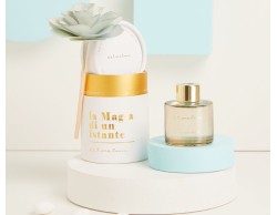 Bomboniera Matrimonio Claraluna Diffusore Piccolo Grigio con Fiore