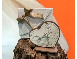 Bomboniera Matrimonio Mariella Martini Orologio Cuore con Sposi