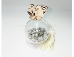 Bomboniera Prima Comunione Cresima Mariella Martini Rosario con simbolo prima comunione cresima