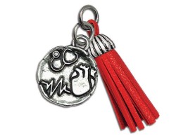 Bomboniera Laurea ciondolo cardiologia con nappa rossa