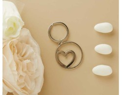 Portachiavi Grande Cuore Oro Silver