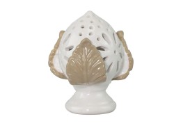 bomboniere matrimonio harmony pumo led bianco con foglie tortora