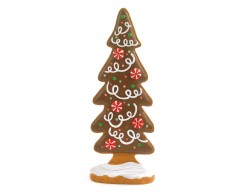 Biscotto di Marzapane a Forma di Albero di Natale in Resina Altezza 51 cm
