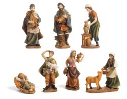 Set di 7 Figurine per Presepe in Resina Altezza 20 cm