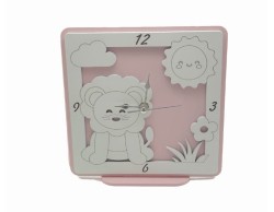 Bomboniera Battesimo mariella martini bambina Sveglia leoncino grande