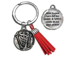 Bomboniera laurea fisioterapia portachiavi con scatola