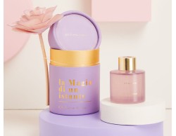 Bomboniera Matrimonio Claraluna diffusore piccolo viola con fiore