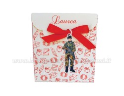 Bomboniera concorso militare donna - Ciondolo in bagno argento Smaltato con Scatola