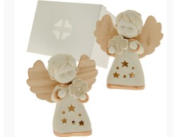 Bomboniera Solidale Prima Comunione Quadrifoglio Angelo led