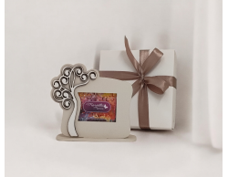 Bomboniera Matrimonio Portafoto Albero della Vita Decorativo in Legno