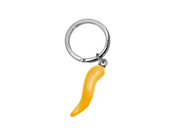 Portachiavi Corno smaltato giallo