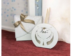 Bomboniera Matrimonio Mariella Martini profumatore mani cuore scritta love grande