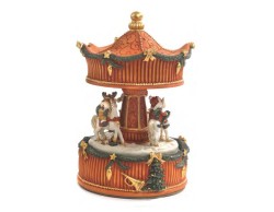 Giostra Carillon Natalizia in Resina Altezza 16,5 cm