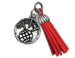 Bomboniera Laurea ciondolo lingue con nappa rossa