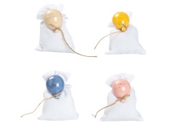 Harmony COMUNIONE MAGNETE PALLONCINO 4 COLORI ASSORTITI CON CORDA E CON 4 FRASI ASSORTITE CON SACCHETTO