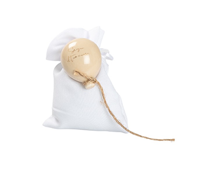Harmony COMUNIONE MAGNETE PALLONCINO 4 COLORI ASSORTITI CON CORDA E CON 4 FRASI ASSORTITE CON SACCHETTO su Bomboniere Dolci Emozioni