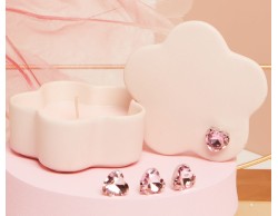 bomboniera claraluna scatolina rosa con cuore e candela