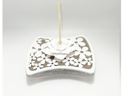 Bomboniera Matrimonio Mariella Martini Portacioccolati con coperchio con applicazione rosa