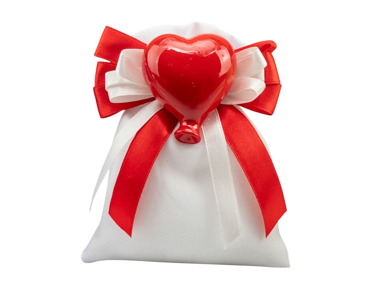 Sacchetto harmony 2024 con magnete palloncino cuore assortito in 5 modelli su Bomboniere Dolci Emozioni