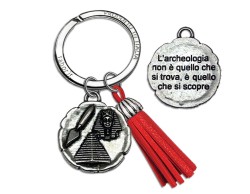 Bomboniera laurea archeologia portachiavi con scatola