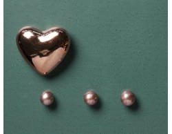 Magnete cuore oro rosa   lucido claraluna