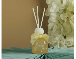 Bomboniera Claraluna 2026 Diffusore giallo con Decoro Fiori 50 ml