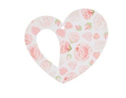 Bomboniera le stelle Appendino Cuore Decorato con Rose in Ceramica