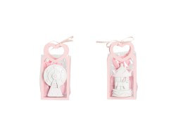 Harmony BUSTINA PU ROSA CON MANICO CUORE CON MAGNETE GIOSTRA/RUOTA 2 VARIANTI ASSORTITE CON SACCHETTO