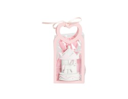 Harmony BUSTINA PU ROSA CON MANICO CUORE CON MAGNETE GIOSTRA/RUOTA 2 VARIANTI ASSORTITE CON SACCHETTO su Bomboniere Dolci Emozioni
