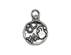 Bomboniera Laurea ciondolo cardiologia in argento