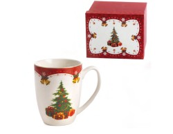 Tazza in Porcellana con Albero di Natale Gift Box Inclusa