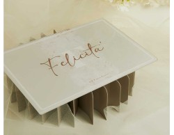 Bomboniera Matrimonio Claraluna 2026 Tagliere in Vetro Rettangolare Decoro Felicita