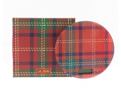 Bilancia Natalizia Decorata Tartan  Capacità  Max 5 Kg -diam 19 cm