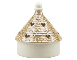 Bomboniera Matrimonio Harmonytrullo con led medio bianco / tortora perlato