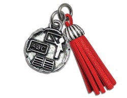 Bomboniera Laurea ciondolo pedagogia con nappa rossa